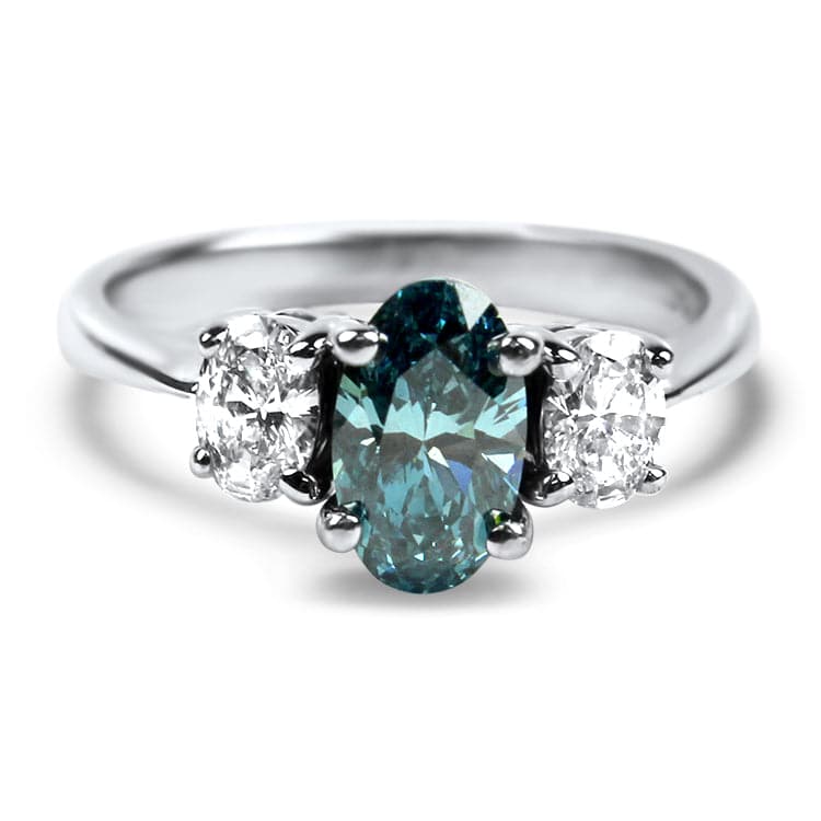 estate blue diamond ring