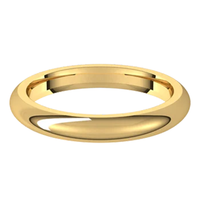  SZUL 1mm Thin Domed Wedding Band in 14K Pink Gold