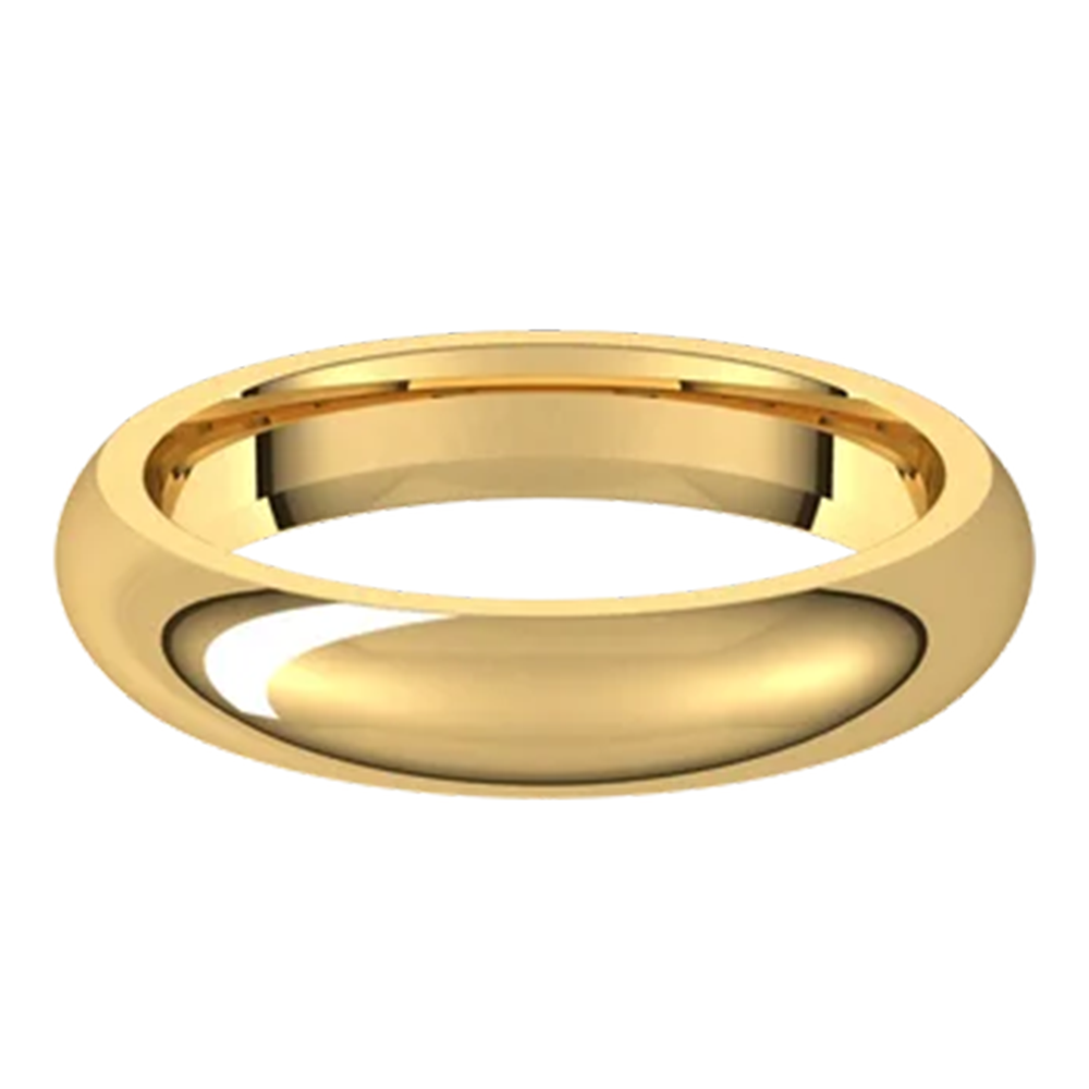 Yellow Gold 10mm Wide Wedding Band Domed Ring for Men and Women — Antique  Jewelry Mall