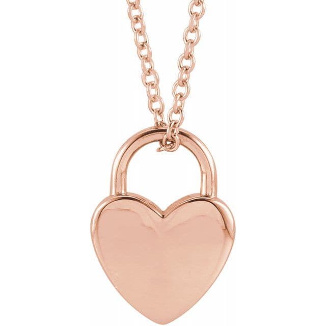 Tiffany Lock Pendant in Rose and White Gold with Diamonds, Extra