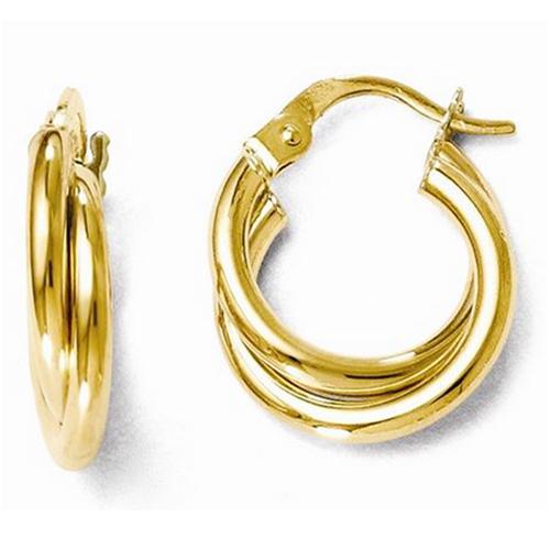 Twisted Double Hoop Earrings