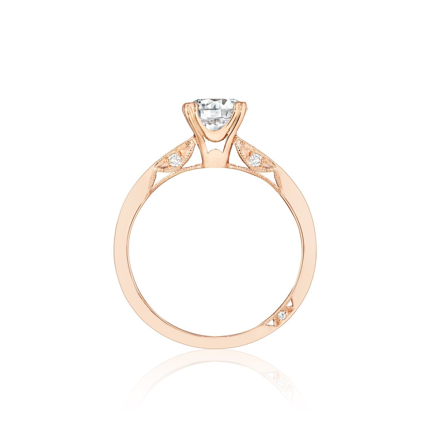 rose gold engagement rings tacori