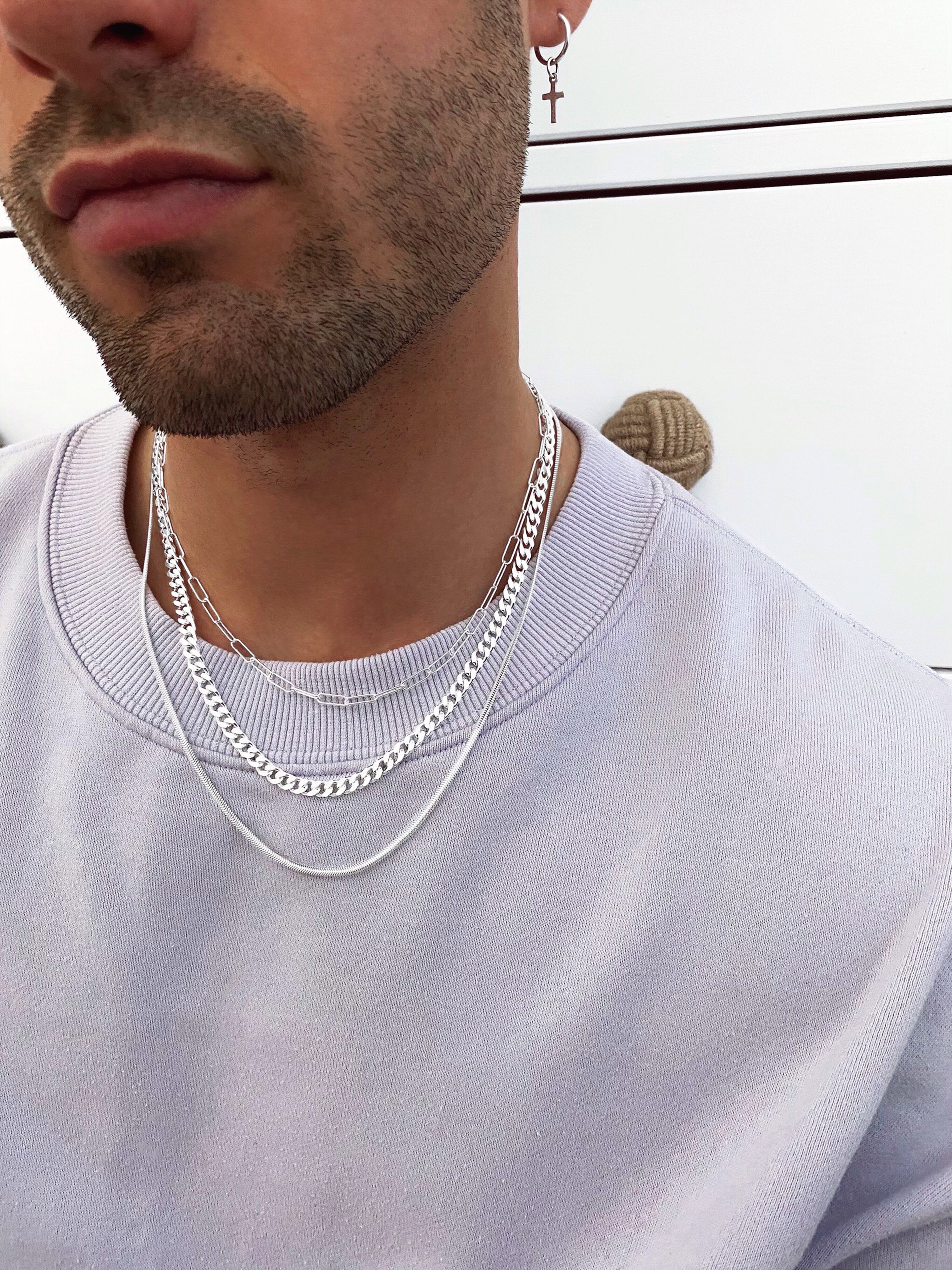 silver necklace and chains for men