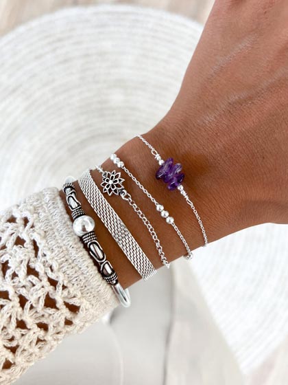 pulseras con piedra amatista