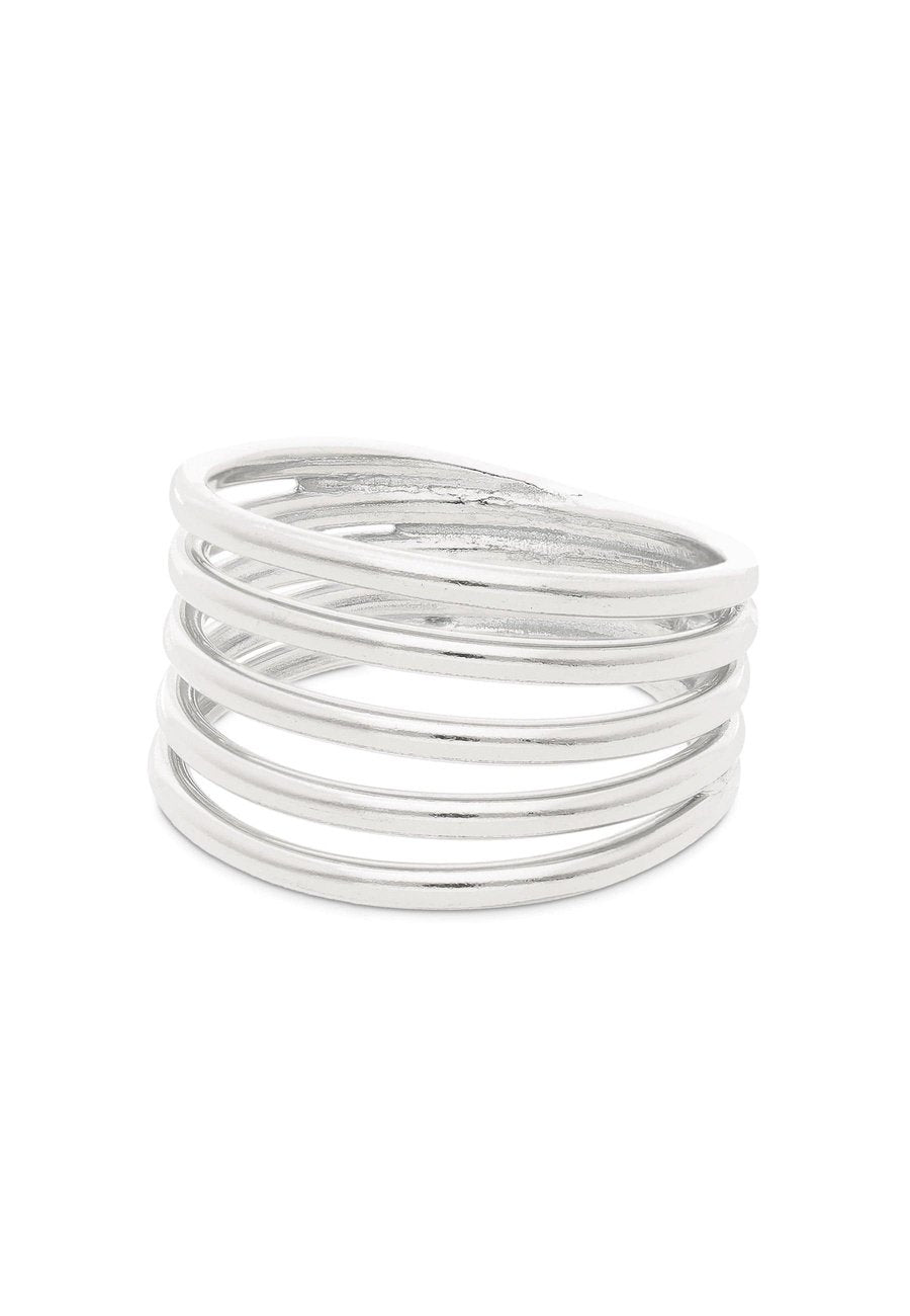 LAINEN RING | Five Lines Silver Ring | San Saru