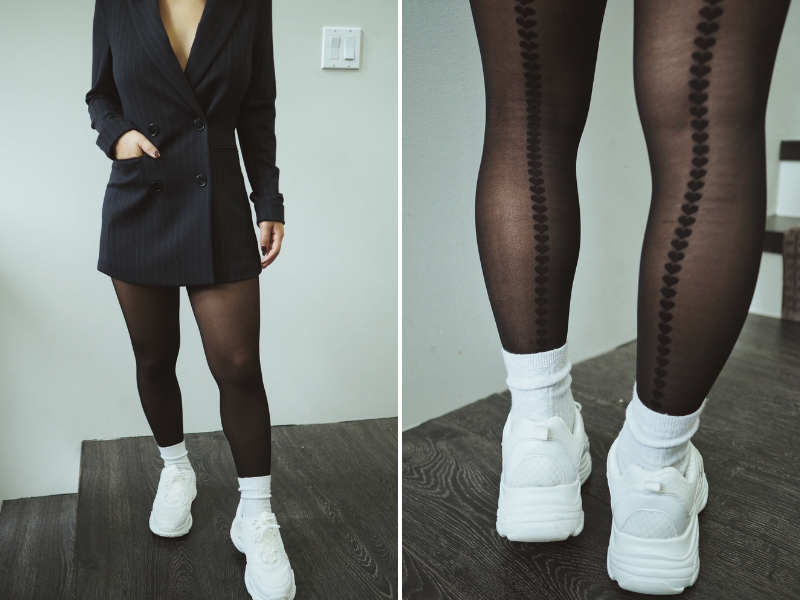 dress tights sneakers