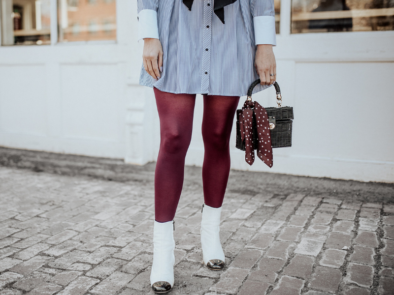 How to Style Burgundy Tights for Spring – From Rachel