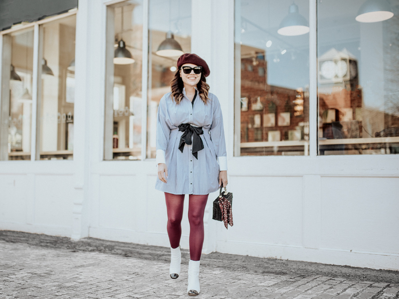How to Style Burgundy Tights for Spring – From Rachel