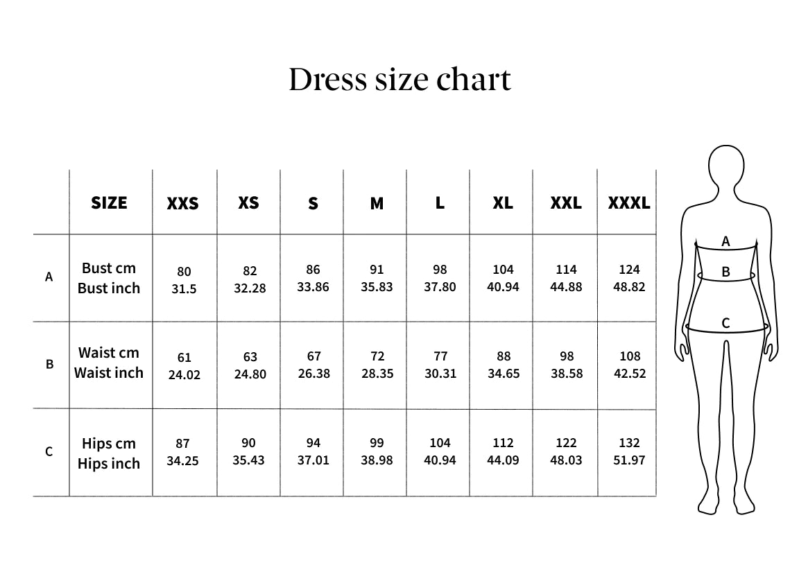 Size Charts From Rachel