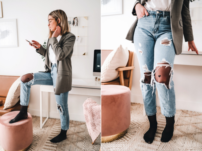 What do you think about the tights/leggings under jeans look