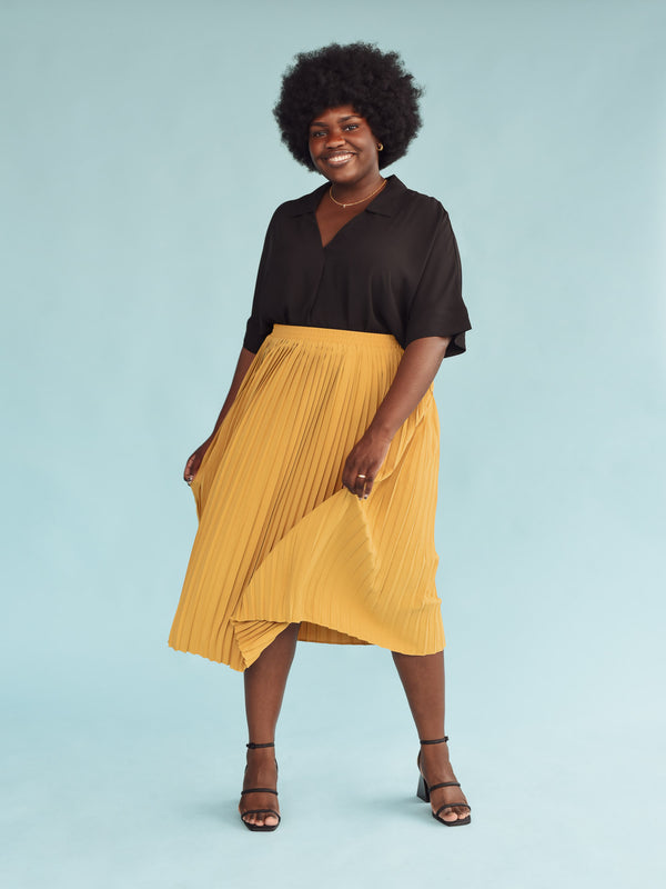 Pleated Midi Skirt