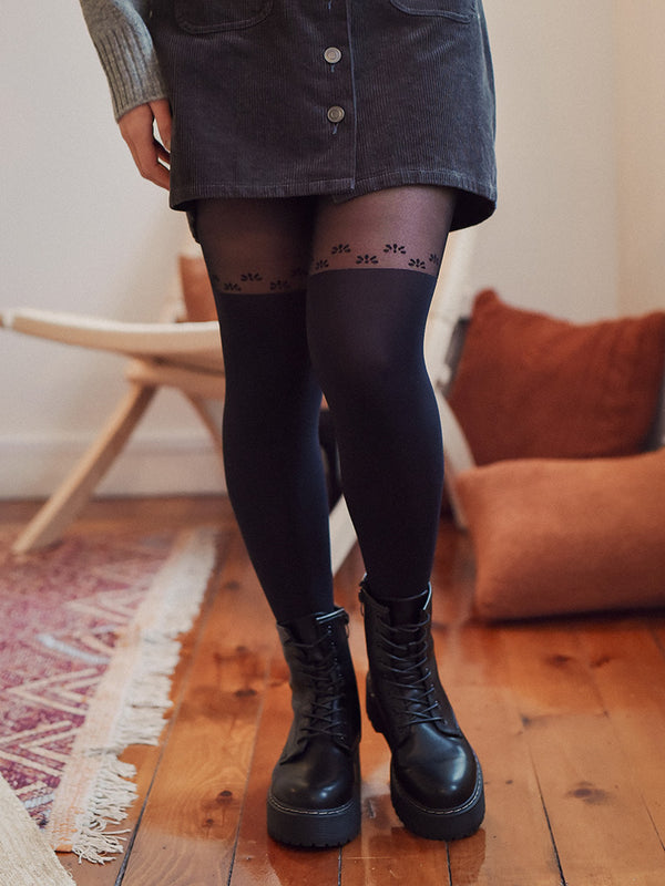 Over-the-knee Leaves Line Hosiery – From Rachel