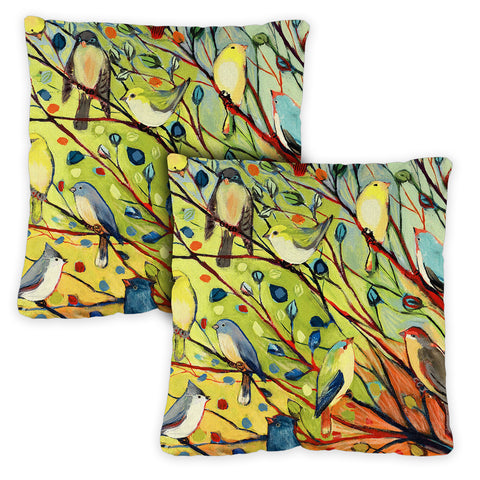 Tree Birds Pillow Case Image