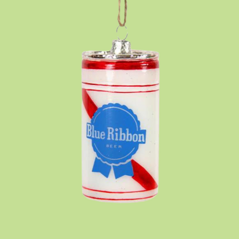 Blue Ribbon Beer Can Ornament