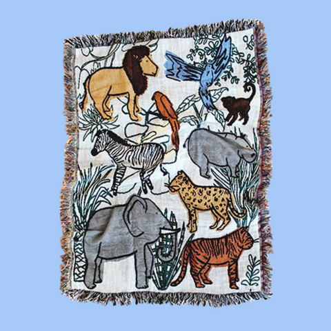 Into The Jungle Mini Tapestry Baby Blanket