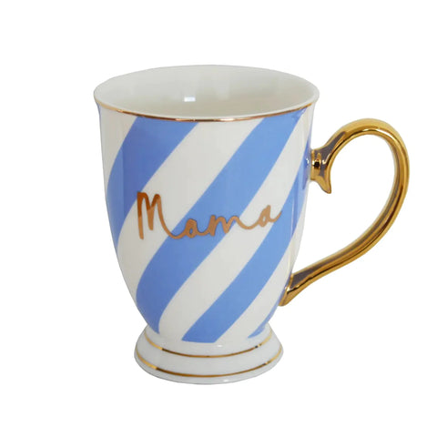 Mama Lilac Striped Typography Mug