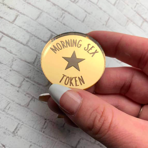 Morning Sex Gold Mirror Love Tokens (Pack of 10)