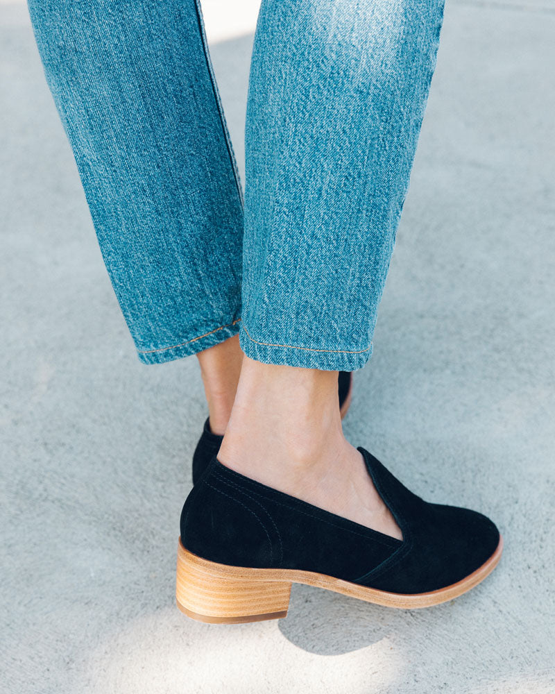 block heel loafers