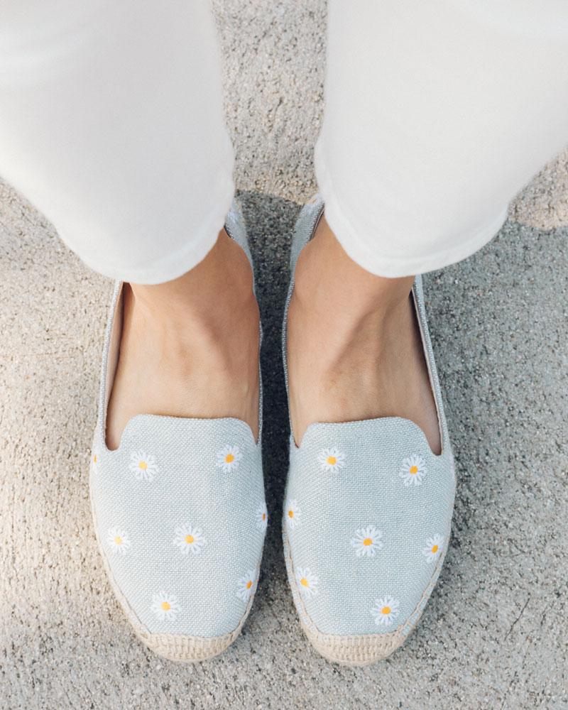 Daisies Embroidered Espadrille Soludos