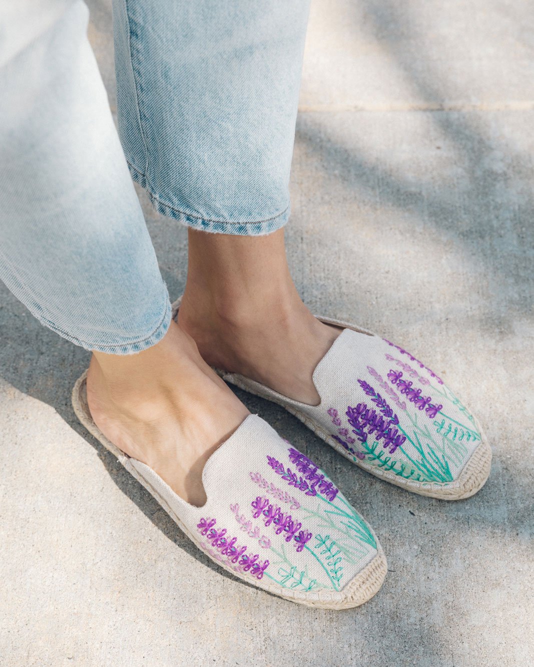lavender mules shoes