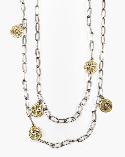 Answer Toggle Front Coin Necklace