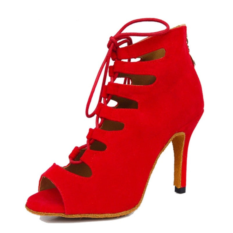 Bestseller! Women鈥檚 Red Velvet Lace Up Wedding Party Dance Pumps