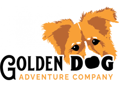 Logo for Golden Dog adventure company where Good Paws was a founding member of the original dog walking group.
