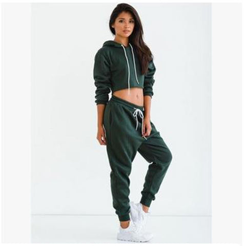 ladies cropped tracksuit