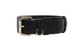 Black Embossed Snake Italian Leather With Gold Classic Hardware
