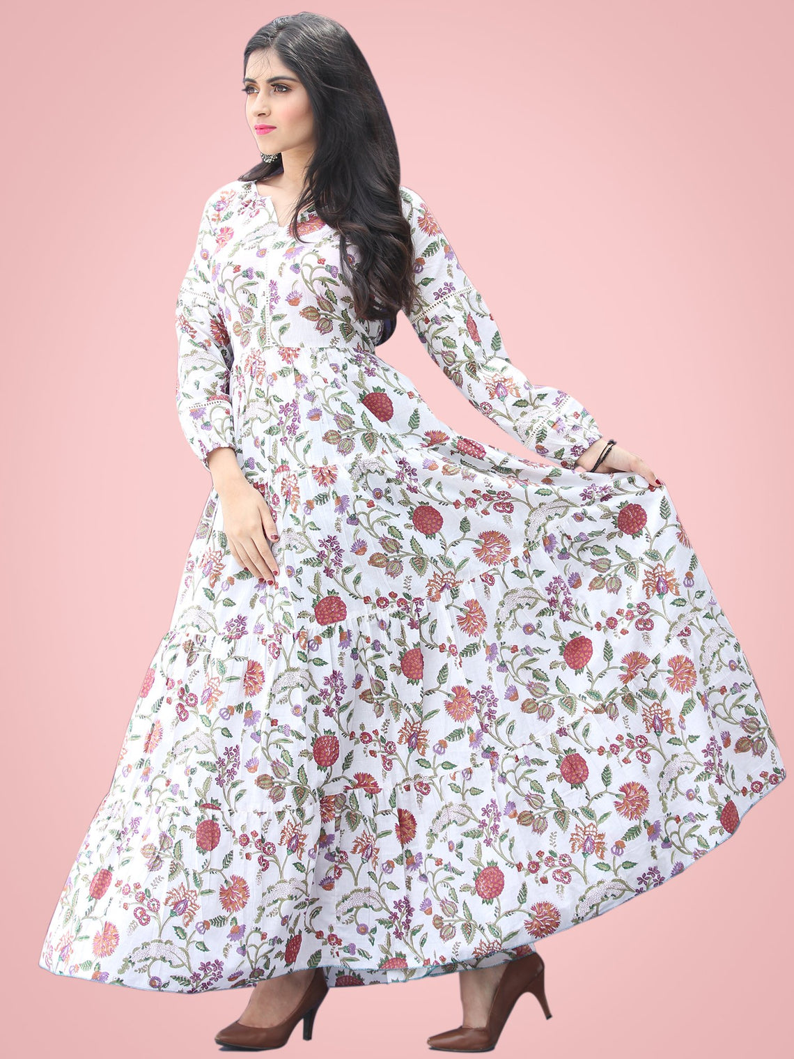 long cotton frock designs for ladies