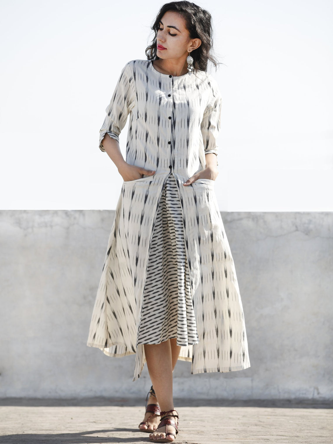 ikat cotton dress