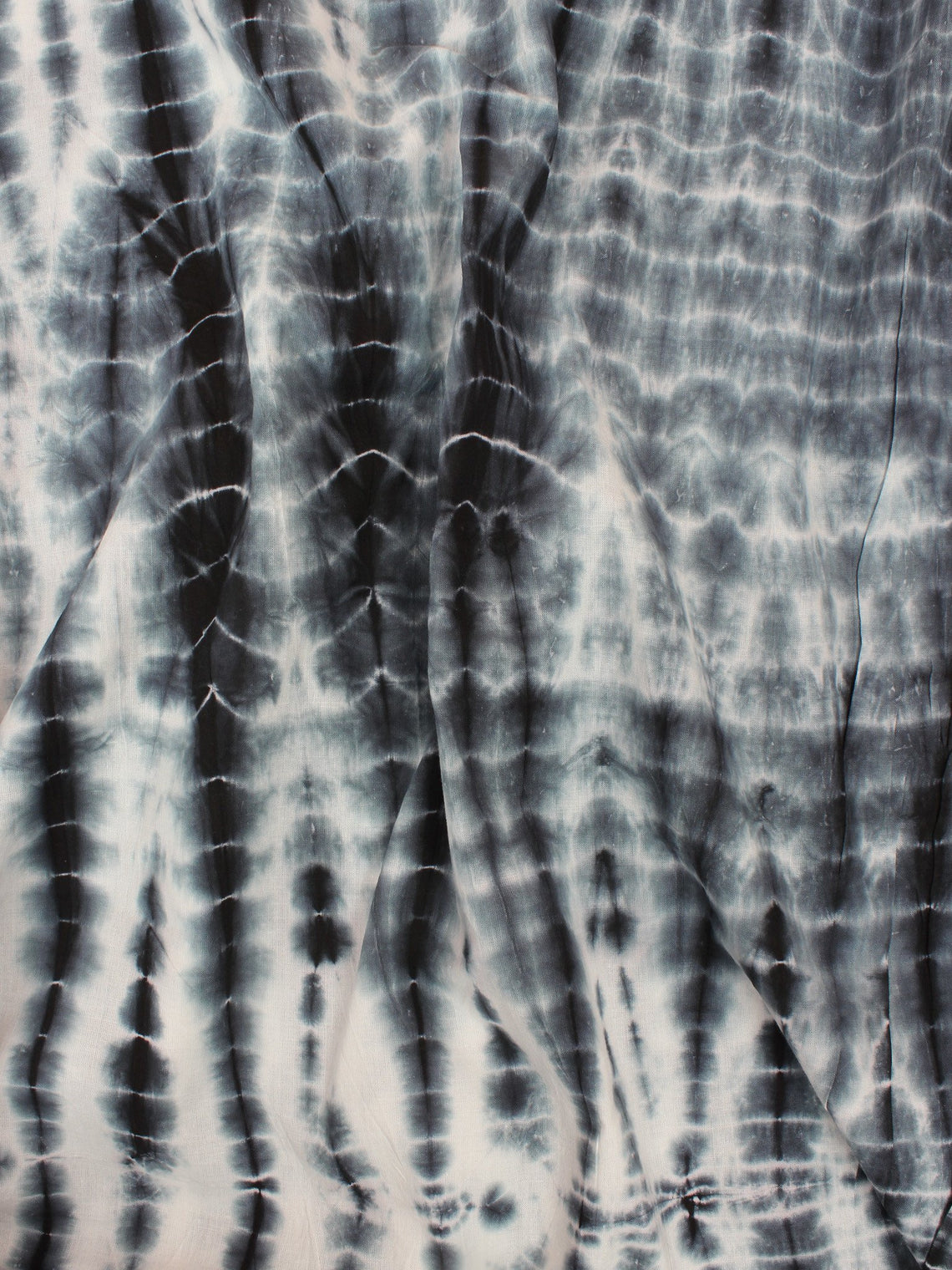 Black White Shibori Dyed Cotton Fabric Per Meter - F0916186 – InduBindu