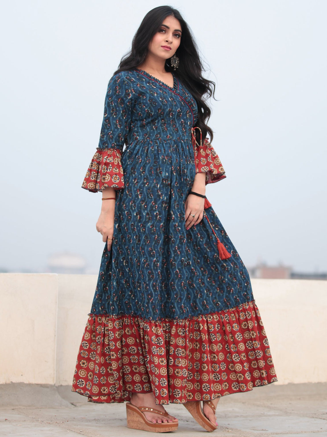 angrakha style maxi dress