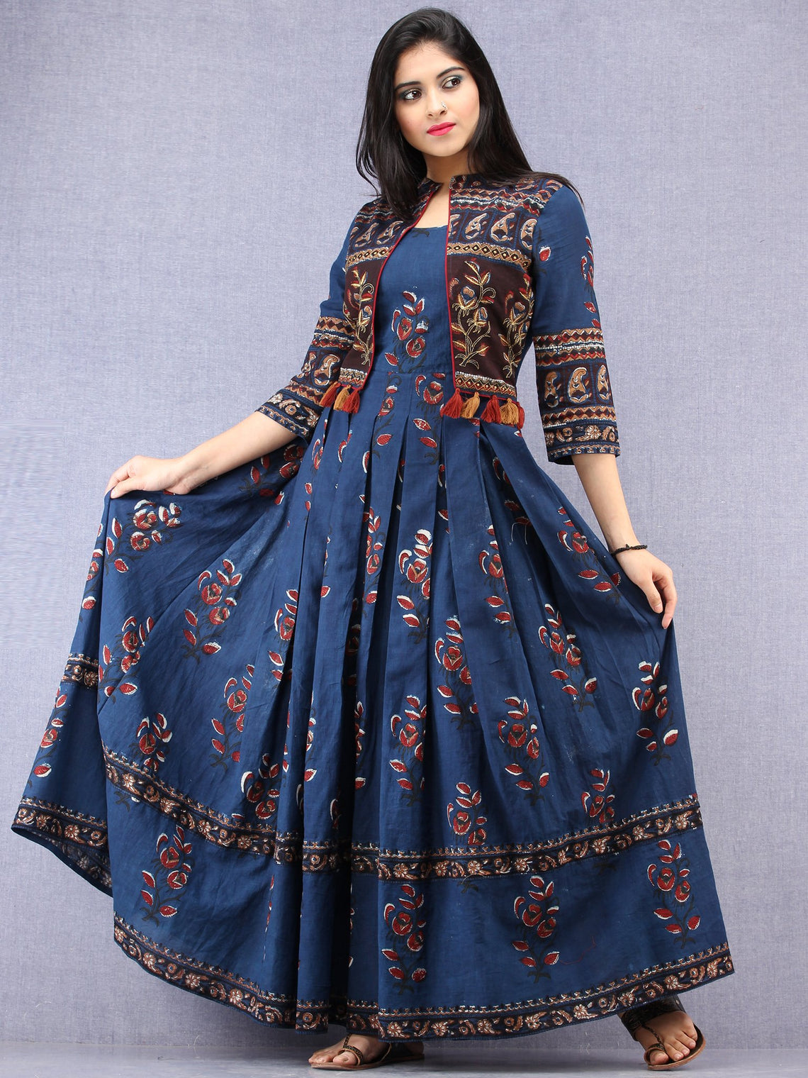 Naaz Roheen - Hand Block Printed Long 