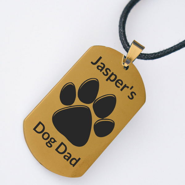 Personalized Dog Tag Pawprint Necklace