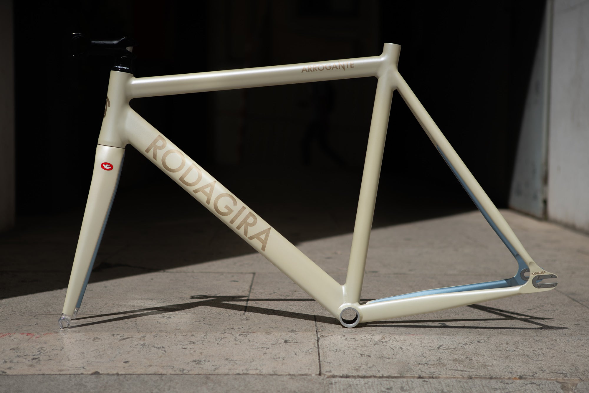 white bike frame