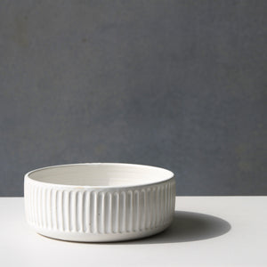 low wide ceramic bowl