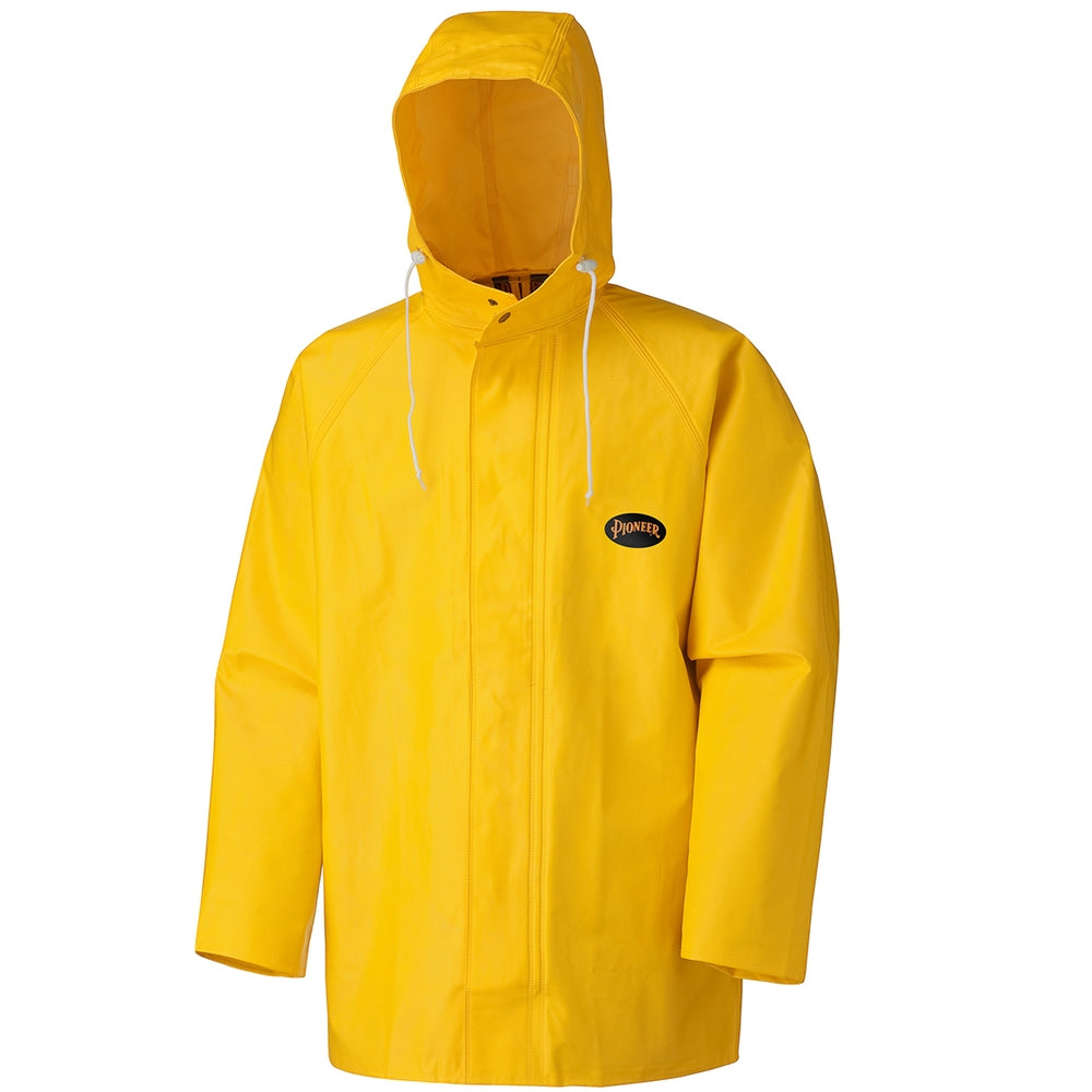 Pioneer PVC/Polyester - Hooded Rain Jacket, Yellow – Dynamic Aqua-Supply