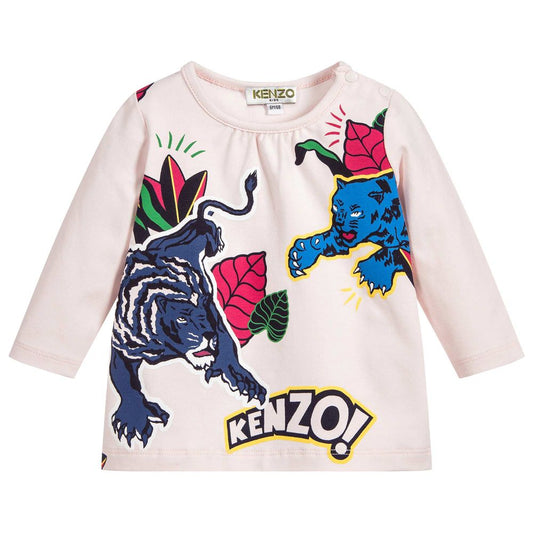 Kenzo Kids T-shirt With Tiger Print, Size 6Y K55002-152 - Jomashop