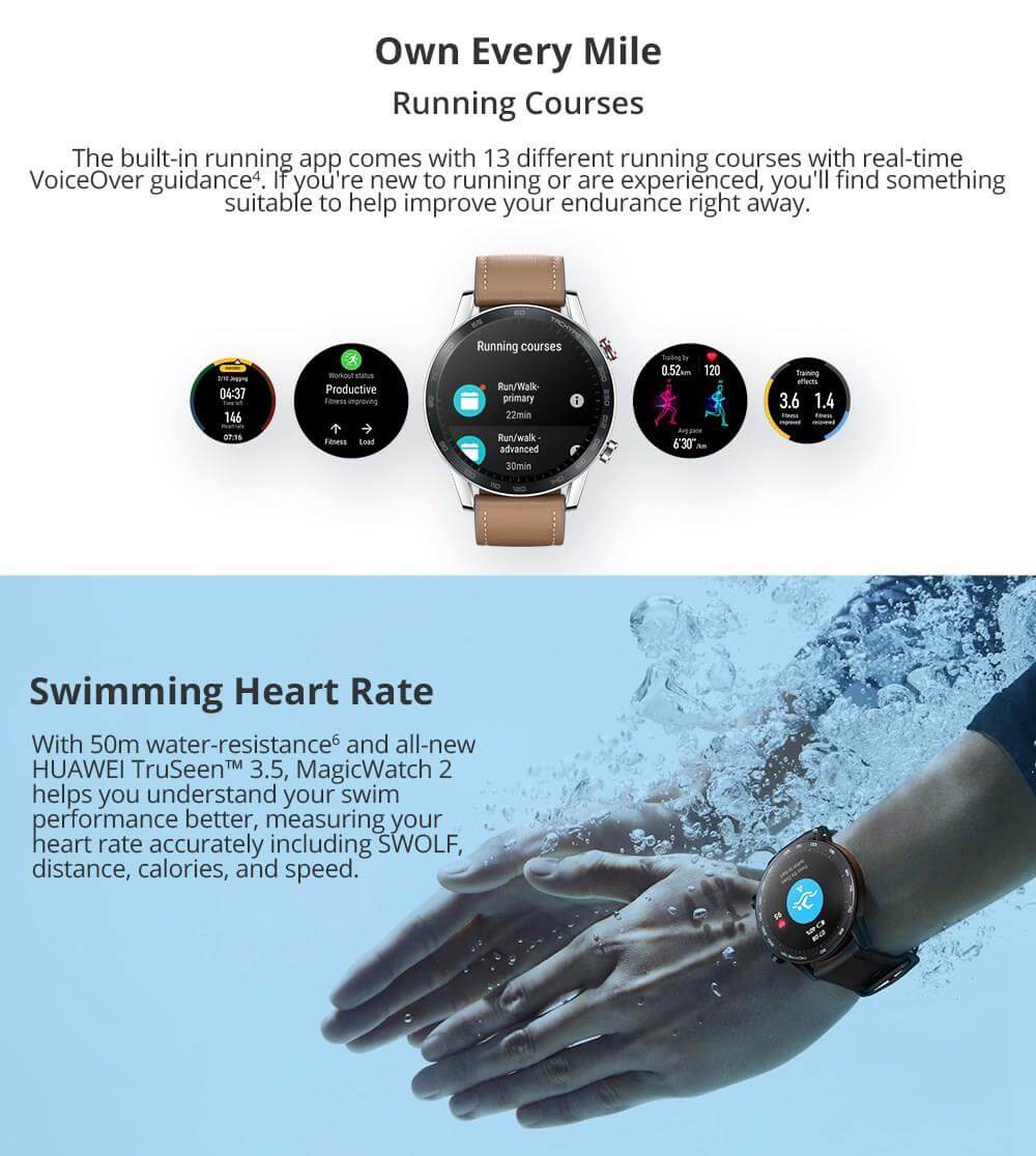 5.Huawei Honor Magic Watch 2 Features Sports Mode Swimming Running Mode