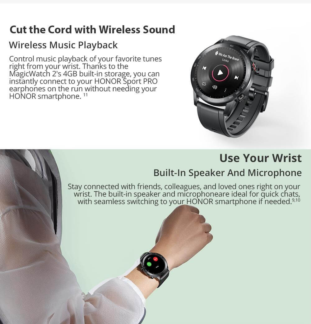 Huawei Honor Magic Watch 2 Features Built in Speaker & Microphone