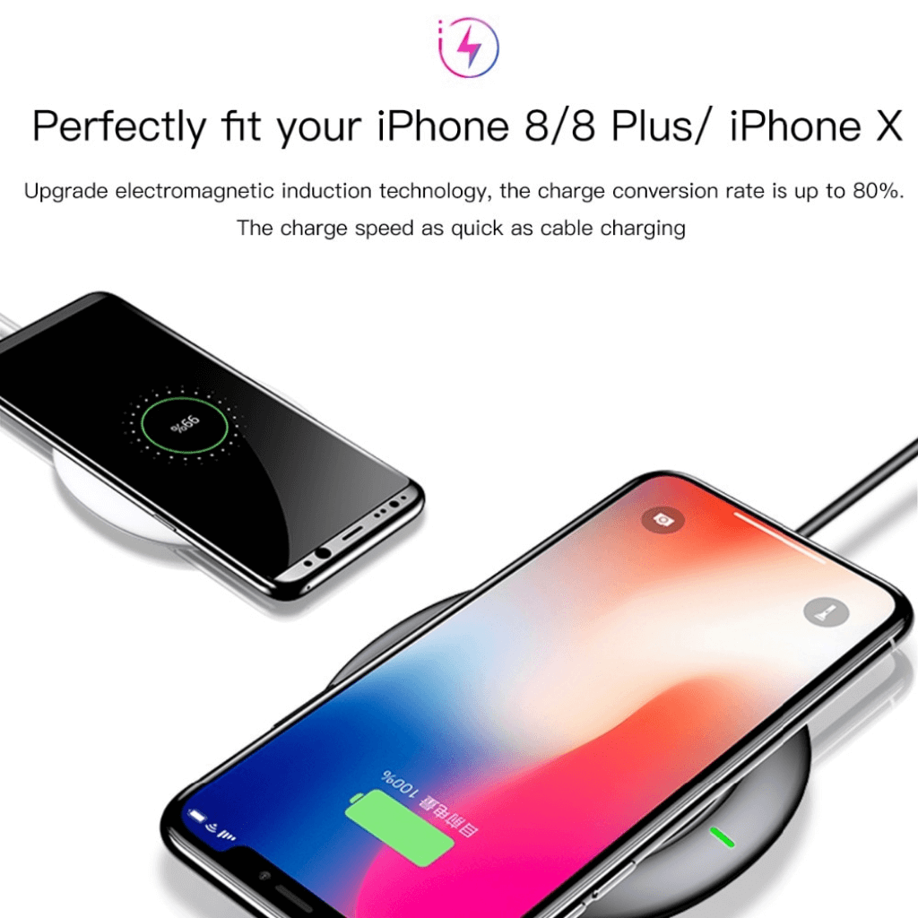Baseus UFO Qi Standard Wireless Charger with cable Perfect Fit 
