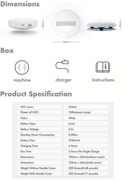 CleanseBot Specifications