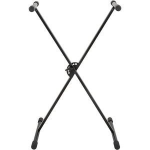 KBX1 Single Braced X-Style Keyboard Stand - Black - M&M Merchandisers