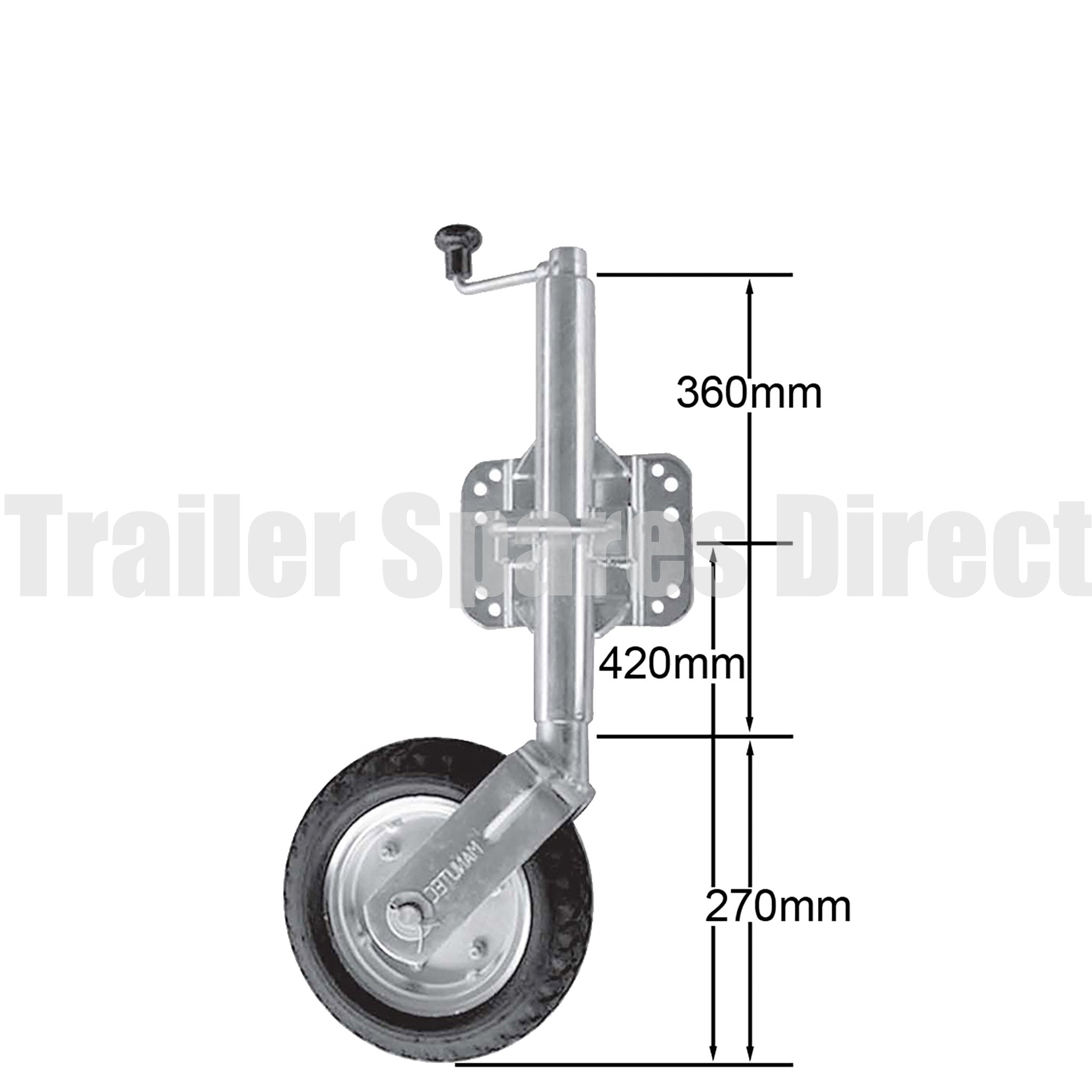 Jockey wheel bolt with nut M10 - UNITRAILER