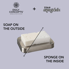 Soap on the outside and sponge on the inside for the Mother of Pearl Daily concepts Esponjabon