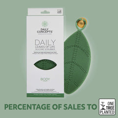 Body Silicone Scrubber shower that a percentage of sales go to One Tree Planted