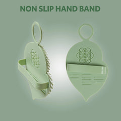 Daily Leaves of Life Facial Silicone Scrubber showing the Non Slip Hand Band