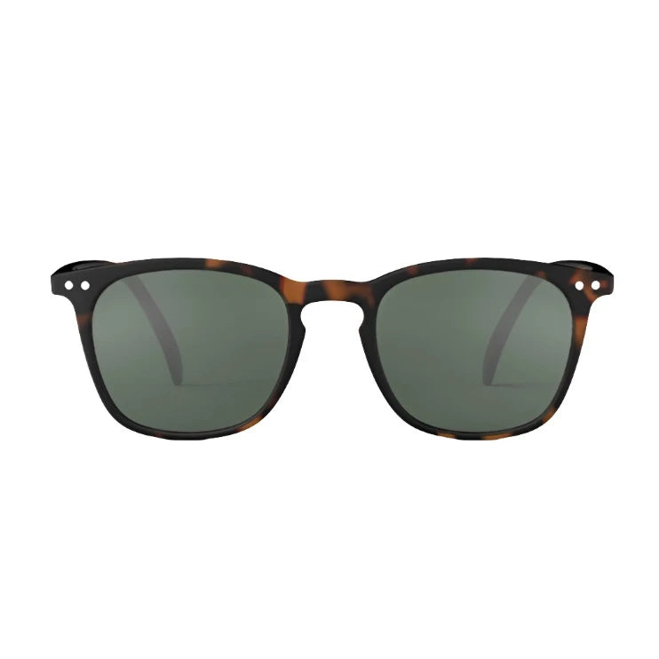 Sunglasses Trapeze #E Tortoise Green Lens Reader