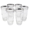 Vintage Sterling Band Tapered Collins Glasses | The Hour Shop
